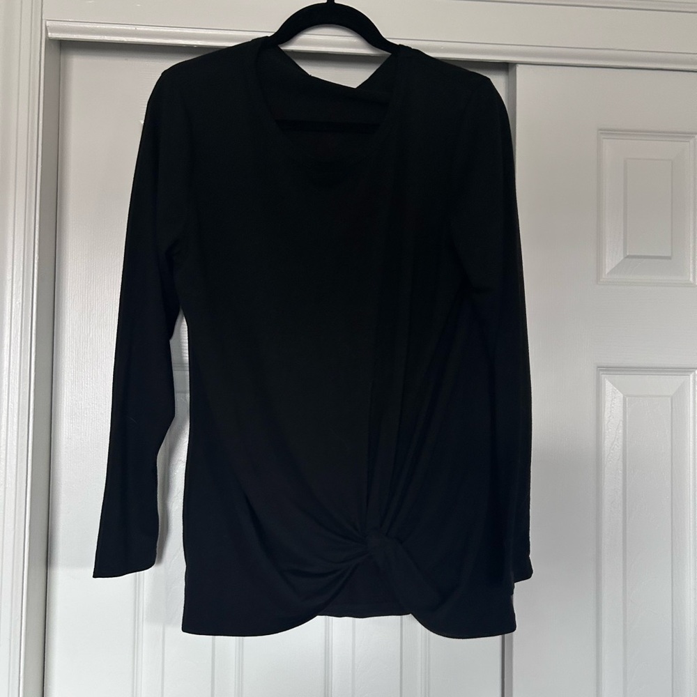 Chic Black Long Sleeve Women's Top